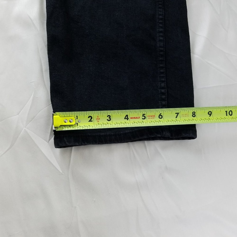 Divided Jeans Womens 8 High Rise Straight Leg Button Fly Dark Wash Black Denim - Picture 6 of 14